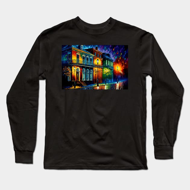 New Orleans at night Long Sleeve T-Shirt by TrooperLX1177